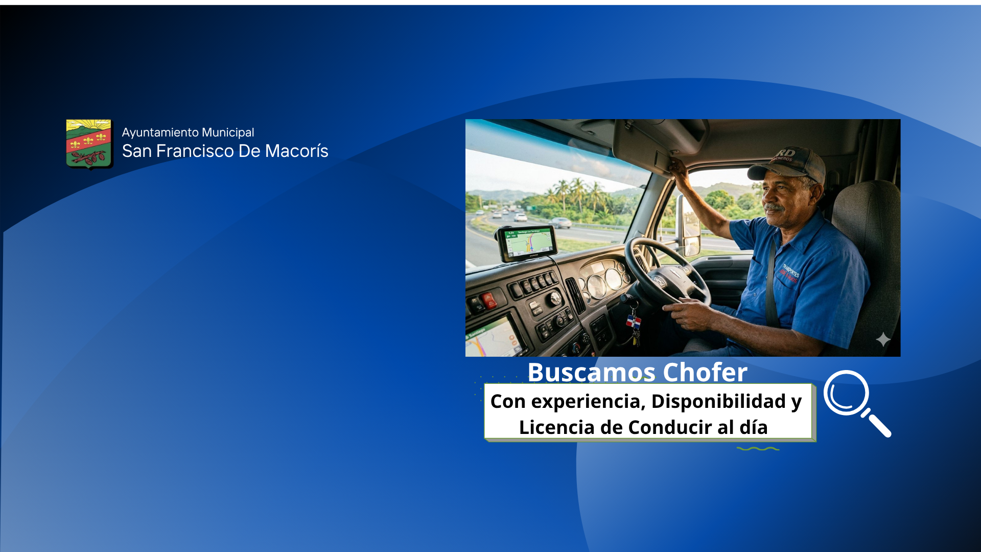 Buscamos Chofer Con experiencia 